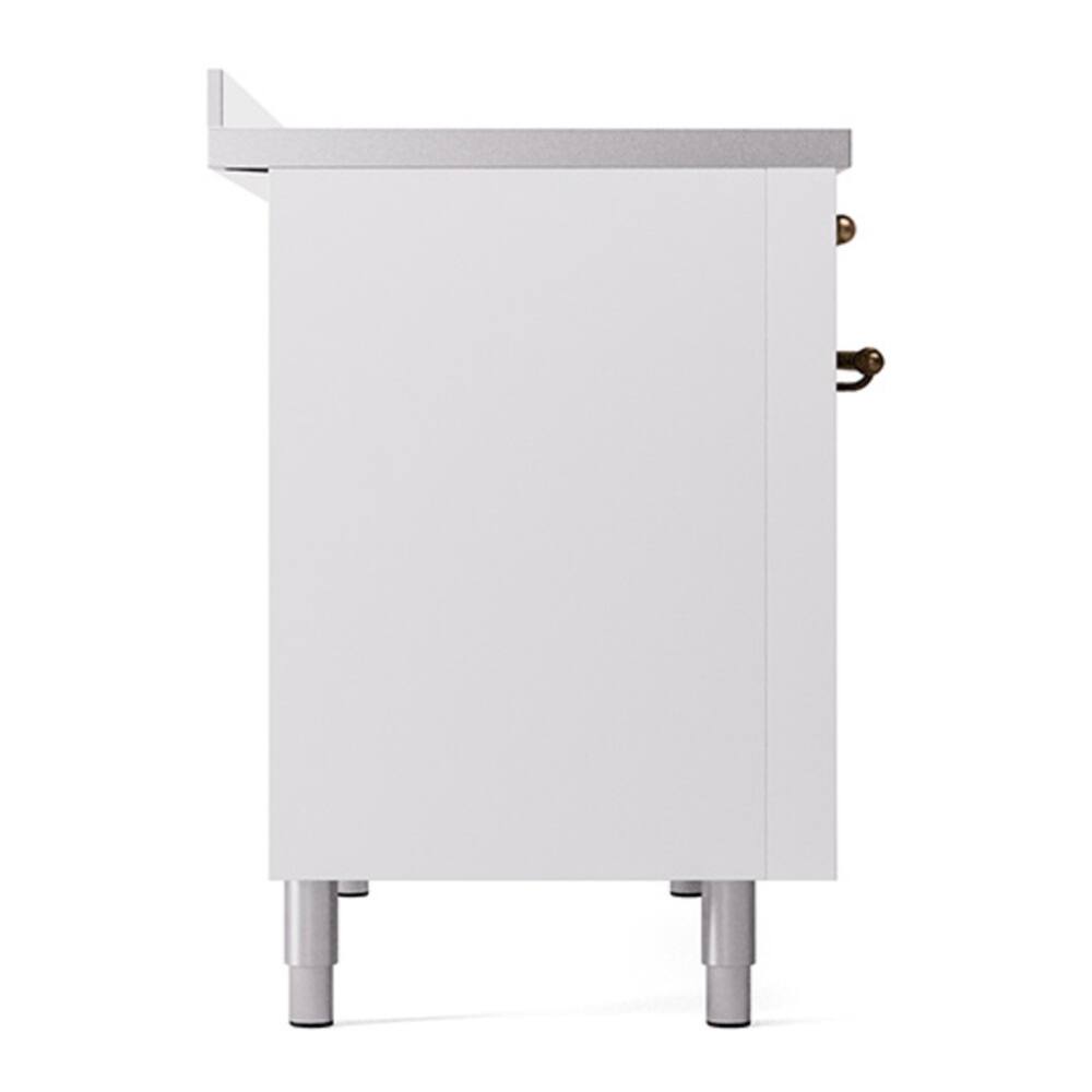 Alt View 8. ILVE - ILVE Nostalgie II 48 inch Induction Range with 6 Induction Elements (White) - White.