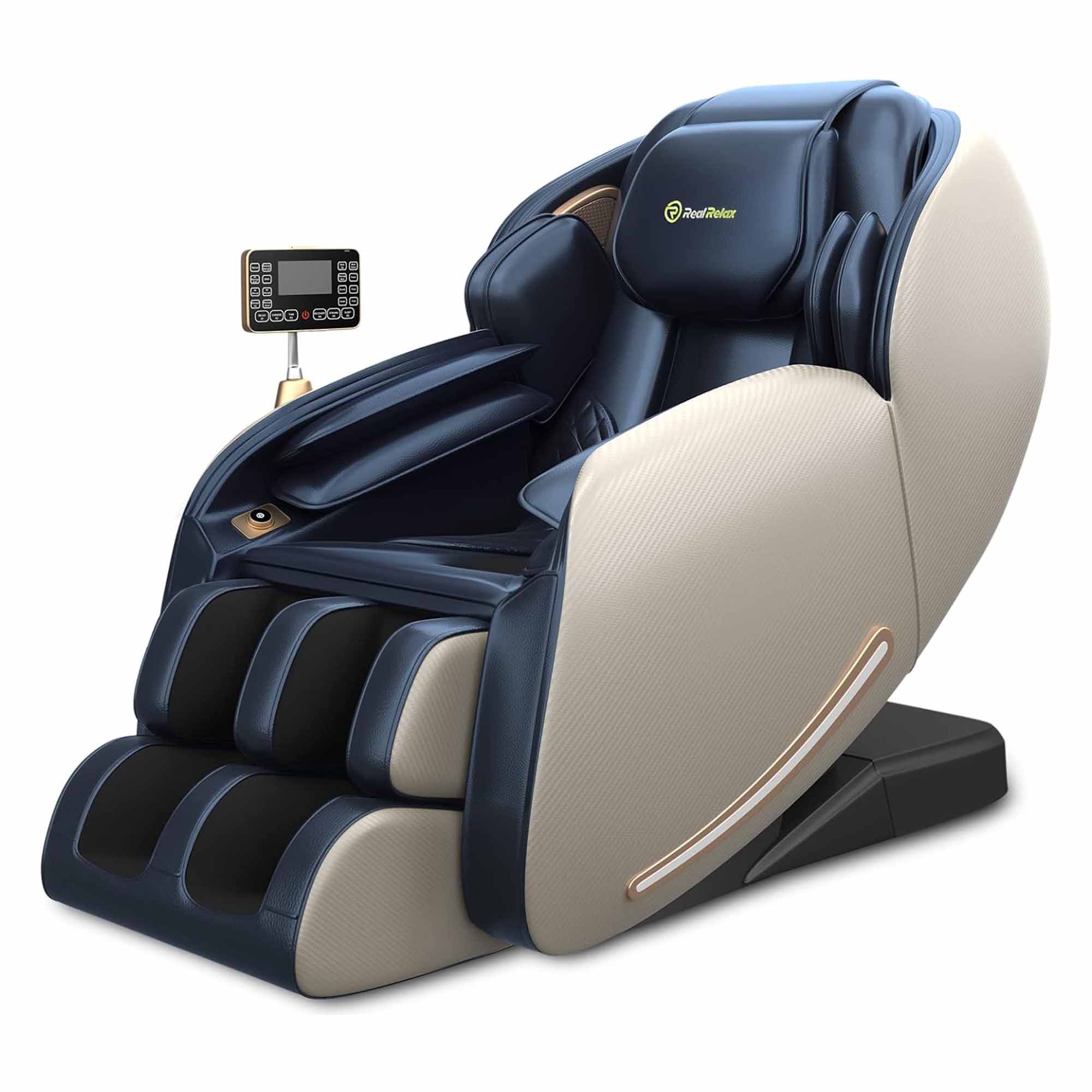 Front. Essen Blissed - Favor-06 Full Body Zero Gravity with Shiatsu Massage Chair - Blue.