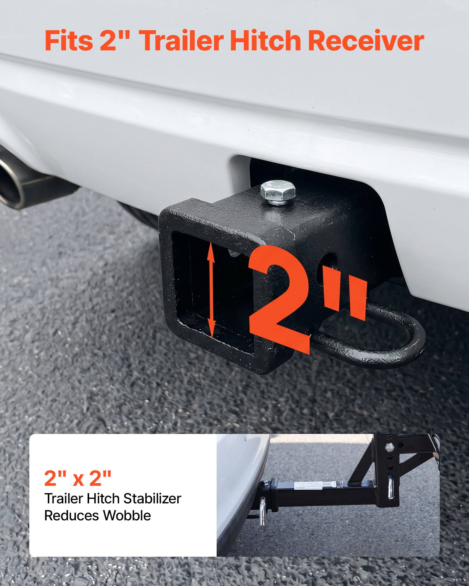 Fits 2" Trailer Hitch Receiver

2" x 2" Trailer Hitch Stabilizer Reduces Wobble