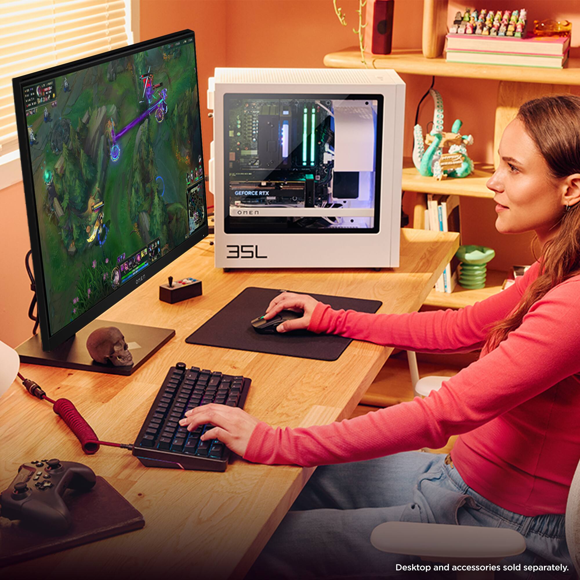 GEFORCE RTX OMEN 11 FACL anET 3SL. Desktop and accessories sold separately.