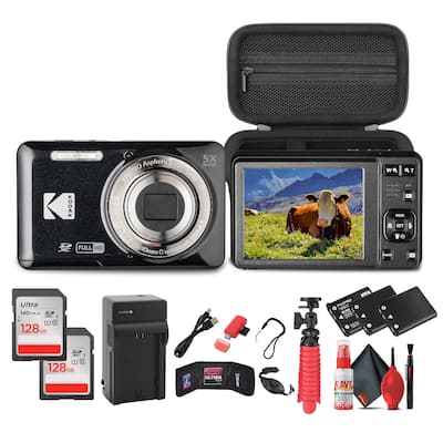 Kodak Pixpro FZ55 Digital Camera in Black (FZ55BK) Bundle with Kodak Pixpro FZ55 Digital Camera in Black (FZ55BK) Bundle with