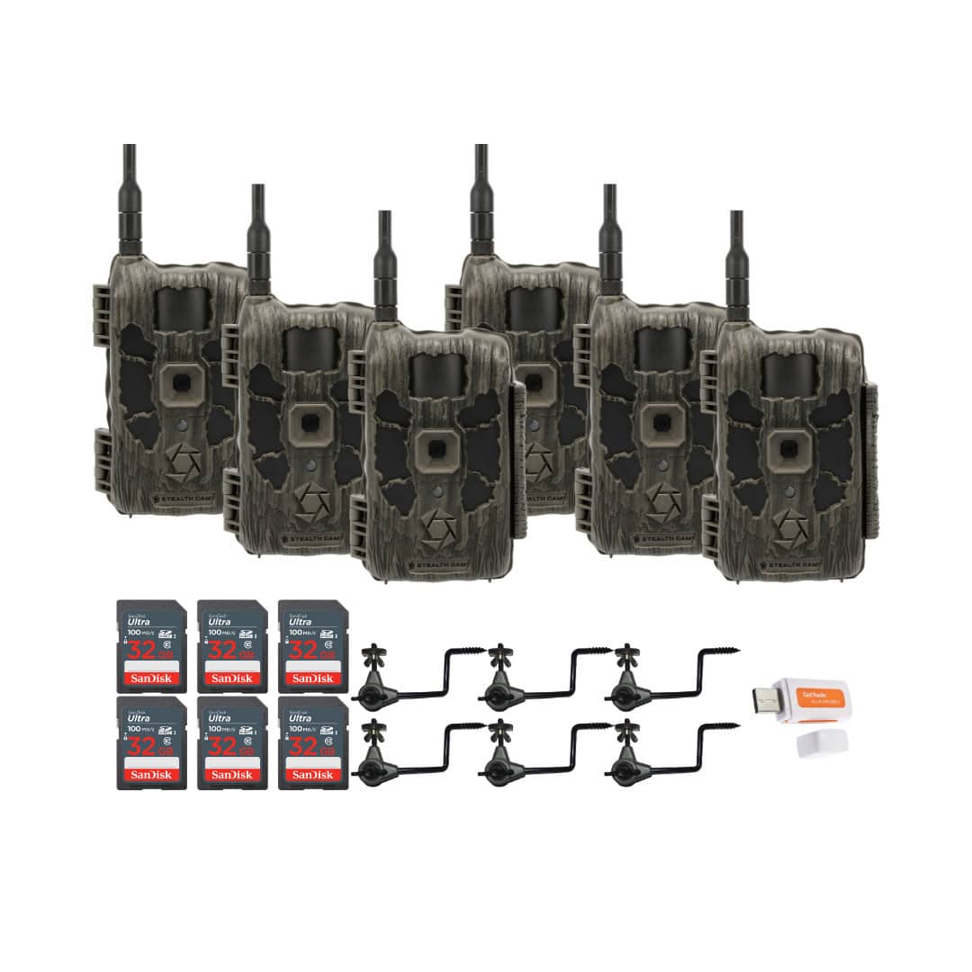 Stealth Cam - 40MP Deceptor Max Cellular Trail Camera with Holder Bundle (6-Pack) price history on PriceWatchPro