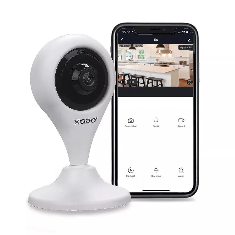 XODO - E4 Smart Wireless Security Camera 1080p HD Wi-Fi Indoor Surveillance with 2-Way Audio, Motion Detection & Night Vision