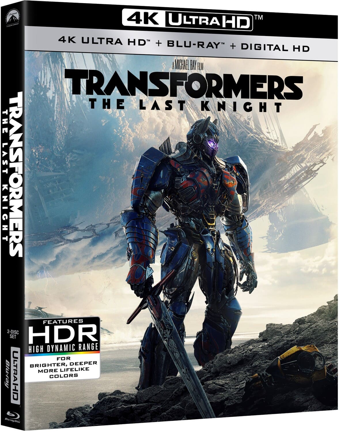 Front. Transformers: The Last Knight - 4K Blu-Ray.