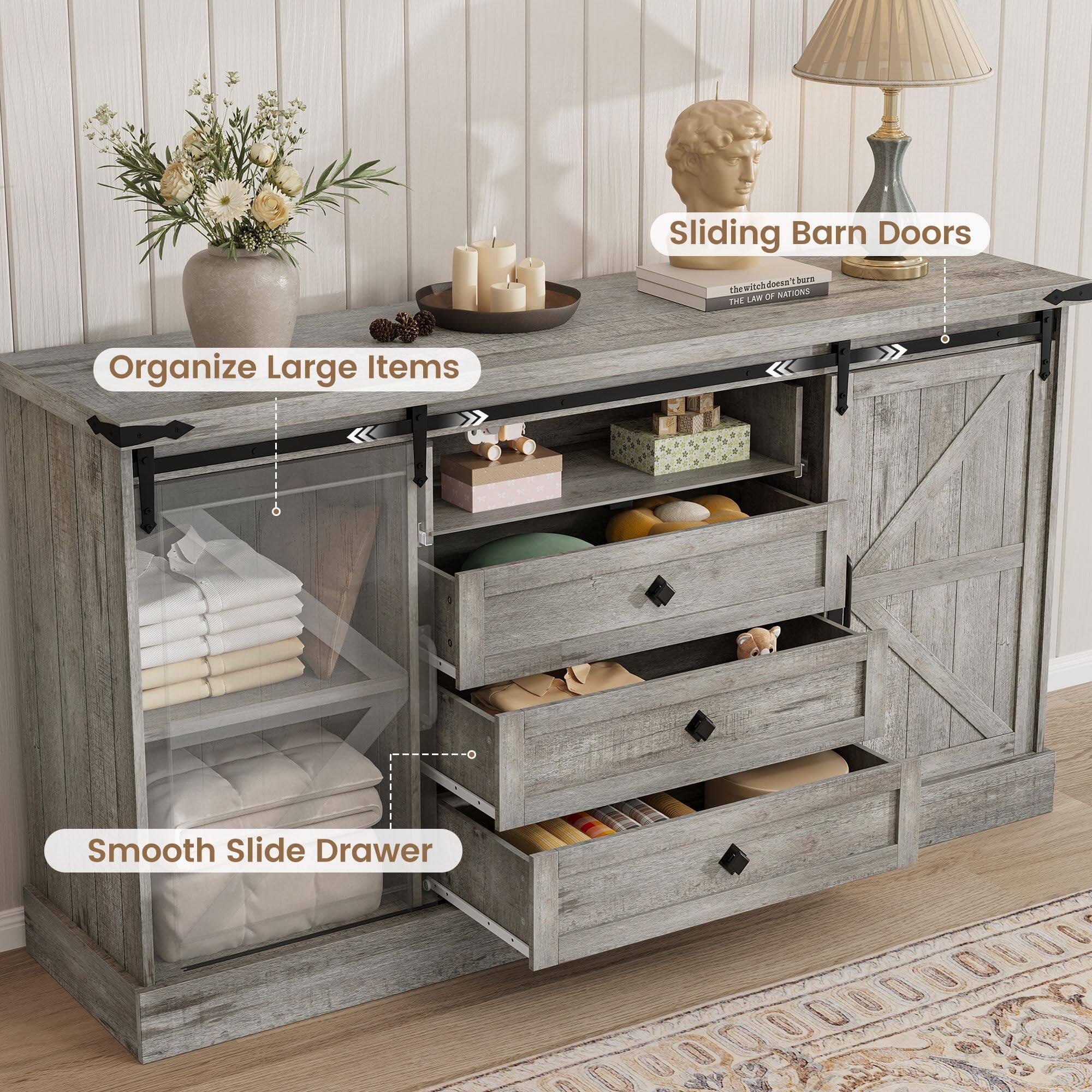 - Organize Large Items
- Sliding Barn Doors
- Smooth Slide Drawer