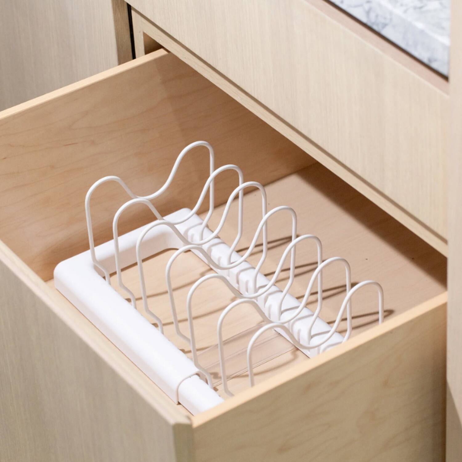 Alt View 2. Better Houseware - Adjustable Cookware Rack White-Coated Steel - White.