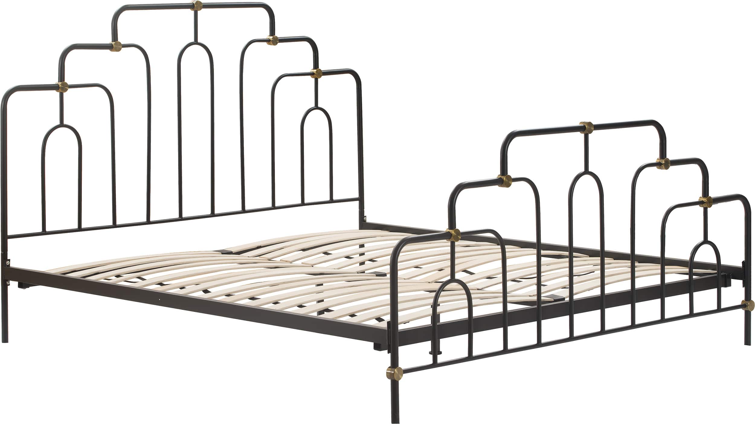 Front. Elle Decor - Astrid King Size Bed - Black.