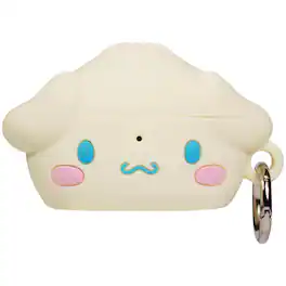 iFace - Sanrio Steam Bun Cinnamoroll Apple AirPods Pro 1 & Pro 2 Case Silicone Protective Cover Cute Design with Carabiner - Cinnamoroll (Steam Bun)