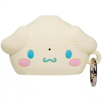 Front. iFace - iFace Sanrio Steam Bun Cinnamoroll Apple AirPods Pro 1 & Pro 2 Case Silicone Protective Cover Cute Design with Carabiner - Cinnamoroll (Steam Bun).