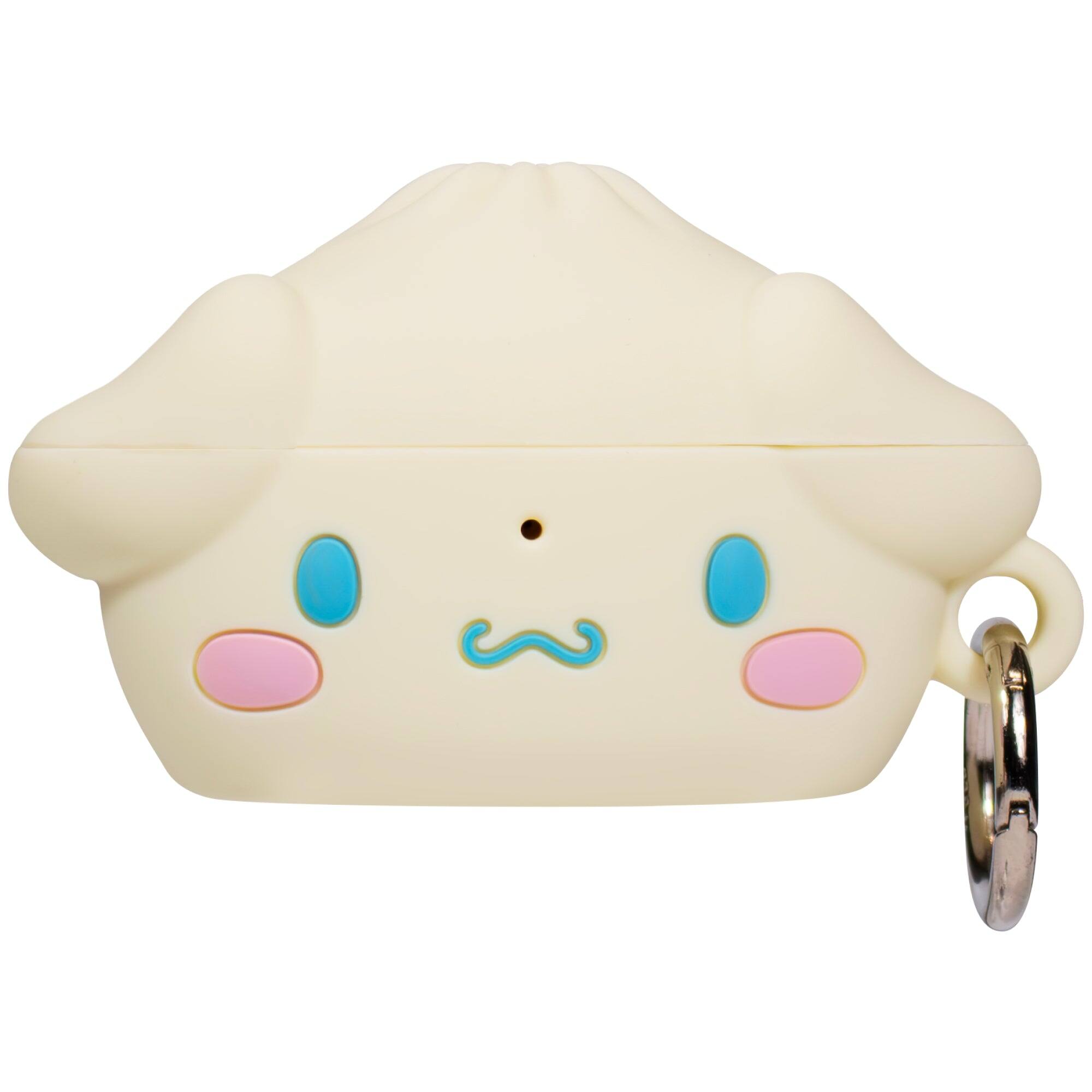 Front. iFace - iFace Sanrio Steam Bun Cinnamoroll Apple AirPods Pro 1 & Pro 2 Case Silicone Protective Cover Cute Design with Carabiner - Cinnamoroll (Steam Bun).
