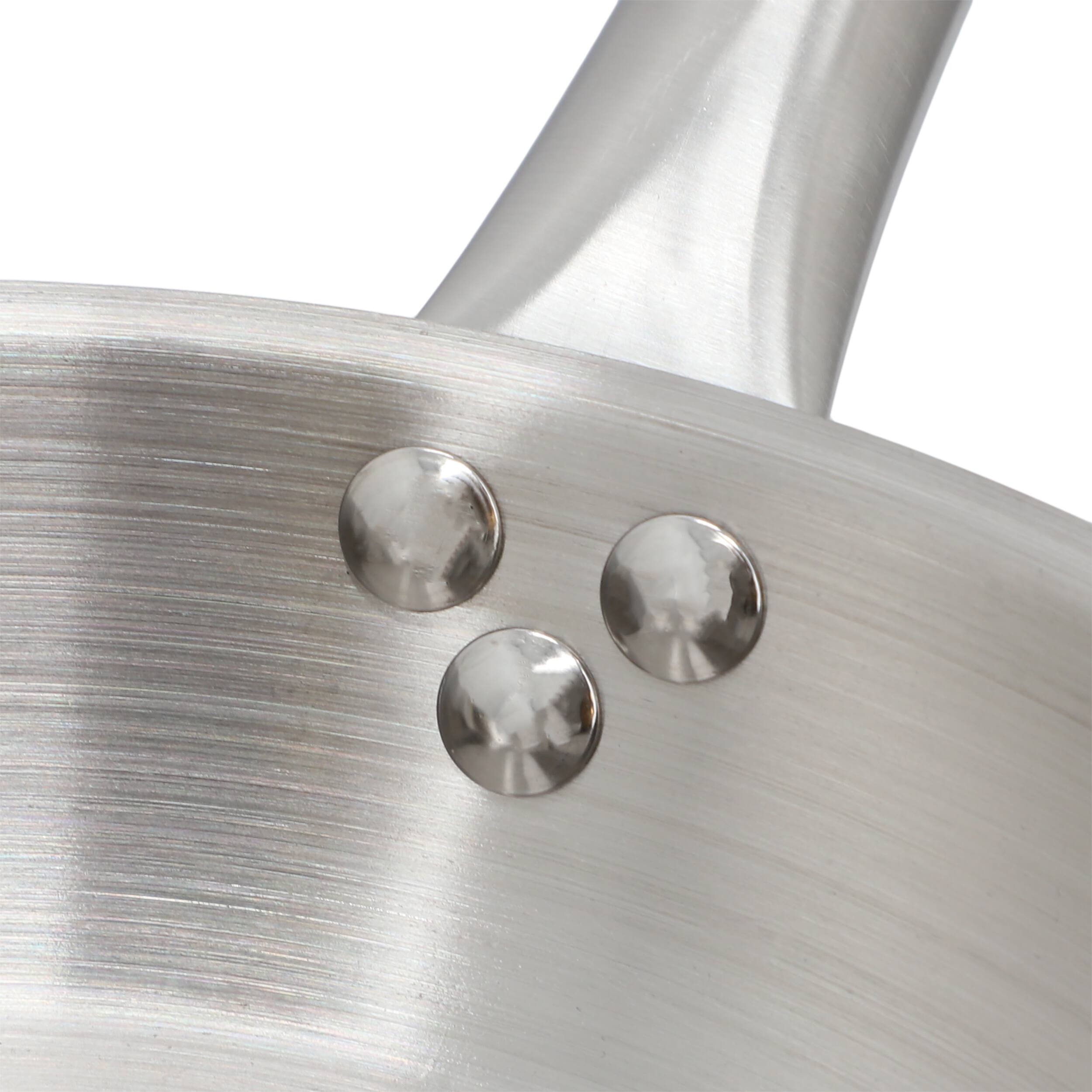 Alt View 3. MegaChef - MegaChef  Professional Kitchen 10 Inch Round Stainless Steel Fry Pan in Silver - Silver.