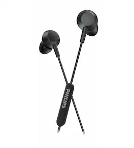 Philips - In-Ear USB C Wired Earbuds With Mic, Powerful Bass, In Ear Headphones, TAE5008 - Black