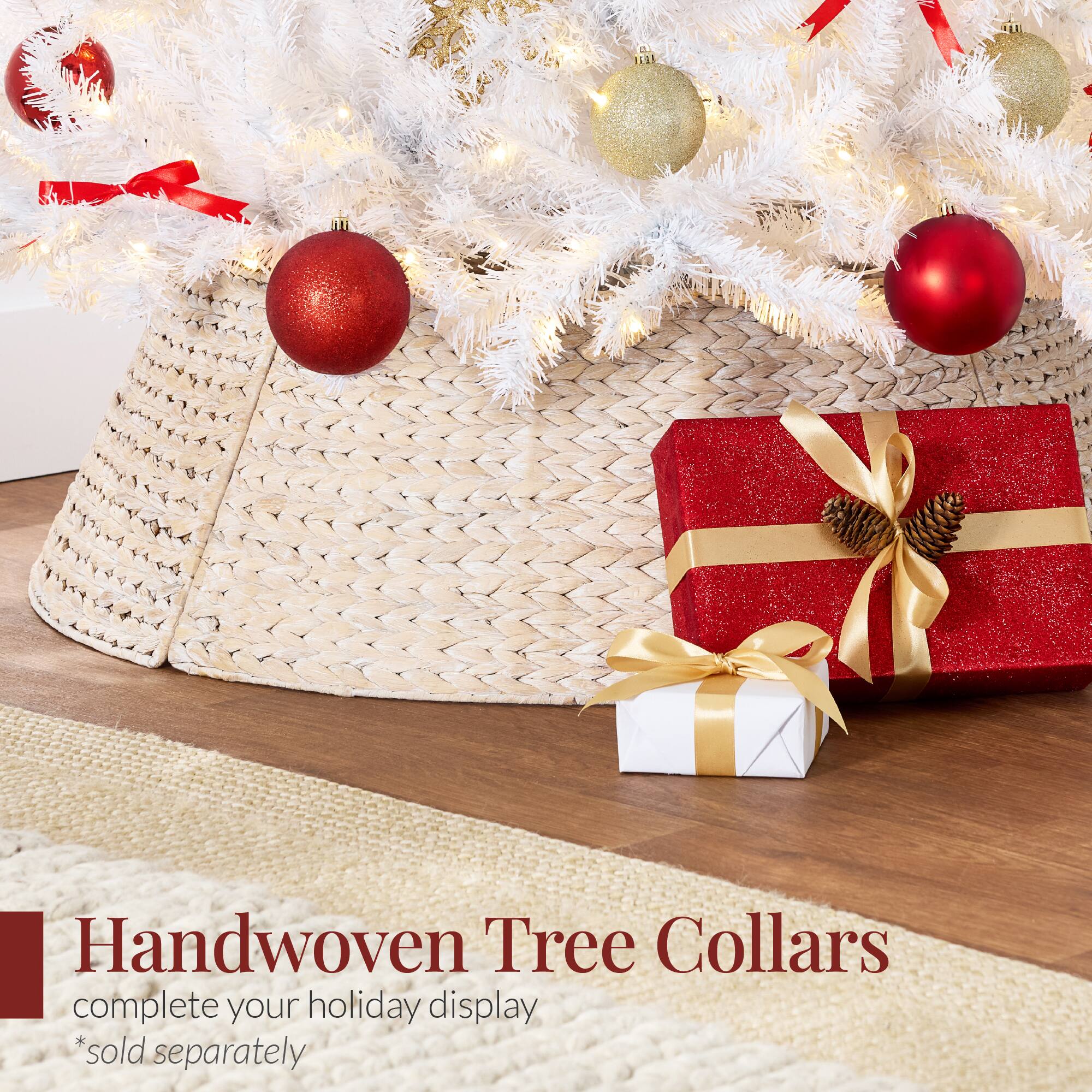 Handwoven Tree Collars complete your holiday display *sold separately