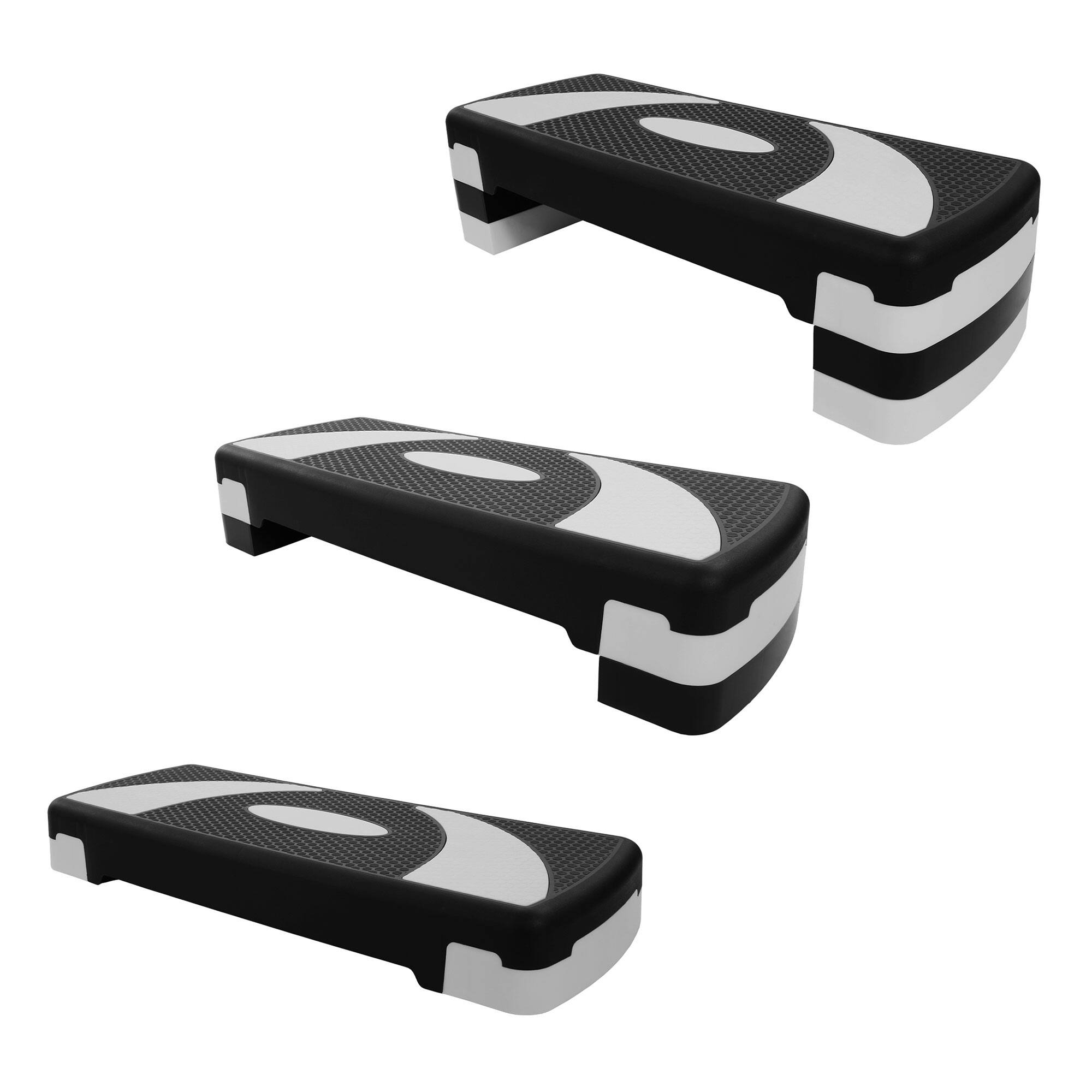 Alt View 7. BalanceFrom Fitness - BalanceFrom Fitness Adjustable Workout Aerobic Step Platform Trainer w/Raisers - White.