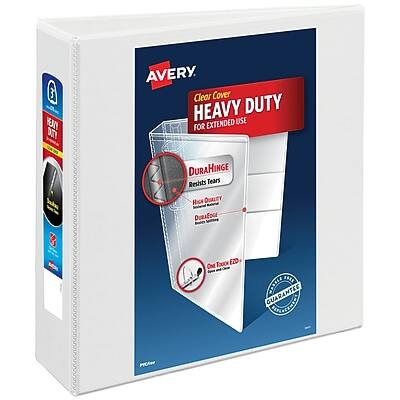 AVERY Clear Cover HEAVY DUTY EXTENDED USE FOR DURAHINGE Resists Tears HIGH QUALITY DURAEDGE