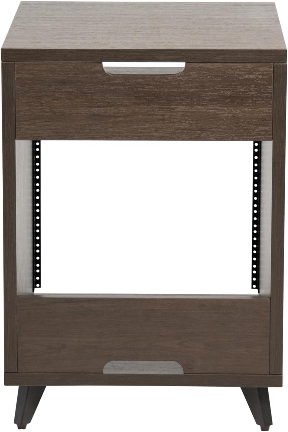 Back. Gator Frameworks - Elite Furniture Series 10U Studio Rack Table in Dark Walnut with Slide-Out Tray - Dark Walnut Finish.
