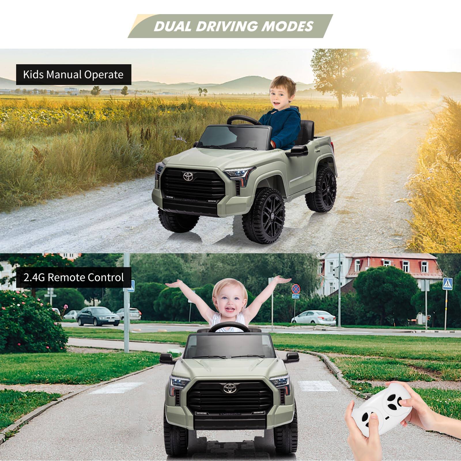 DUAL DRIVING MODES

Kids Manual Operate

2.4G Remote Control