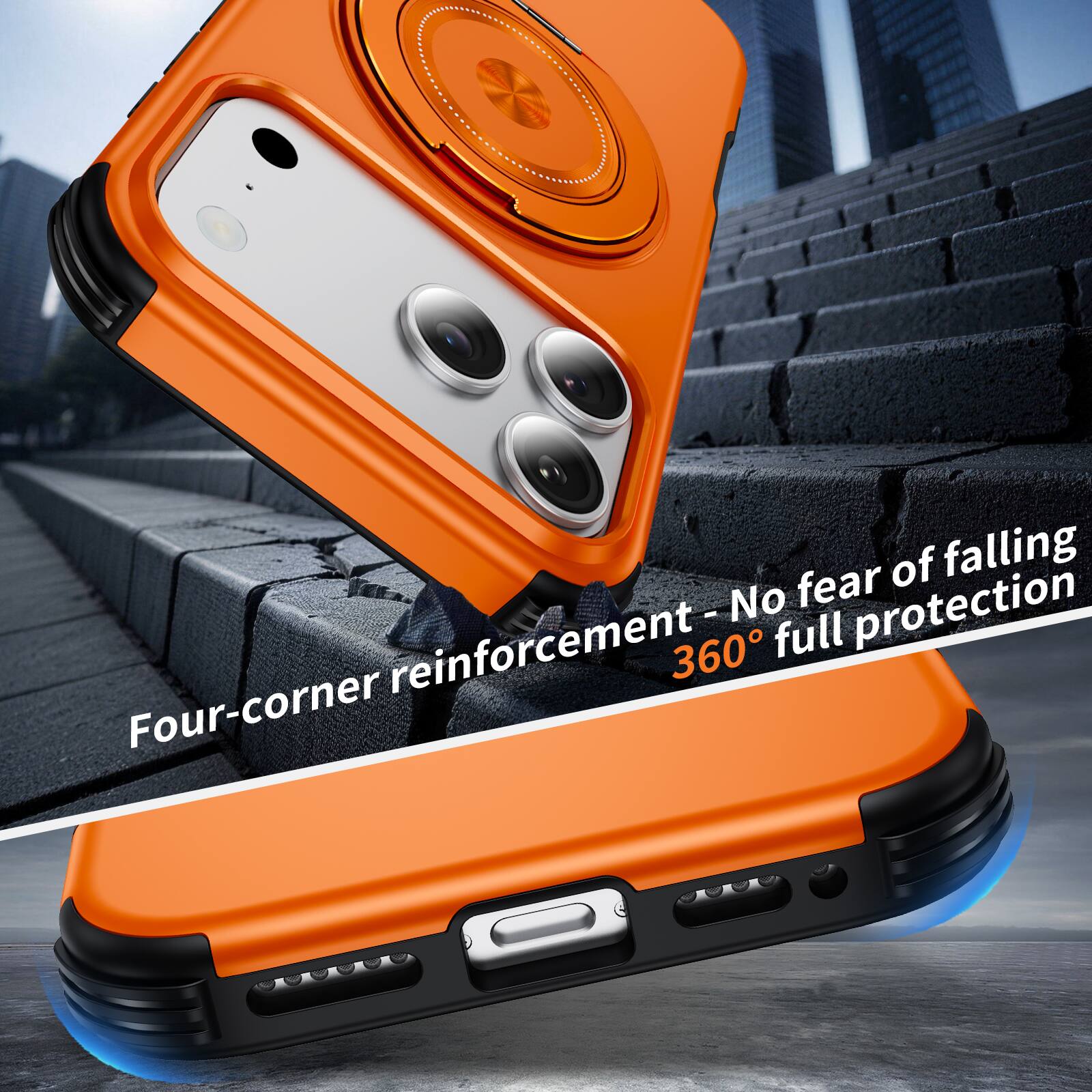 Four-corner reinforcement - No fear of falling 360° full protection