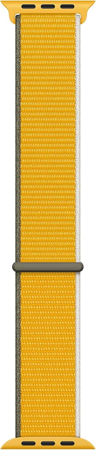 Front. Apple - Apple Watch Band - Sport Loop (44mm) - Sunflower - Regular - Black.