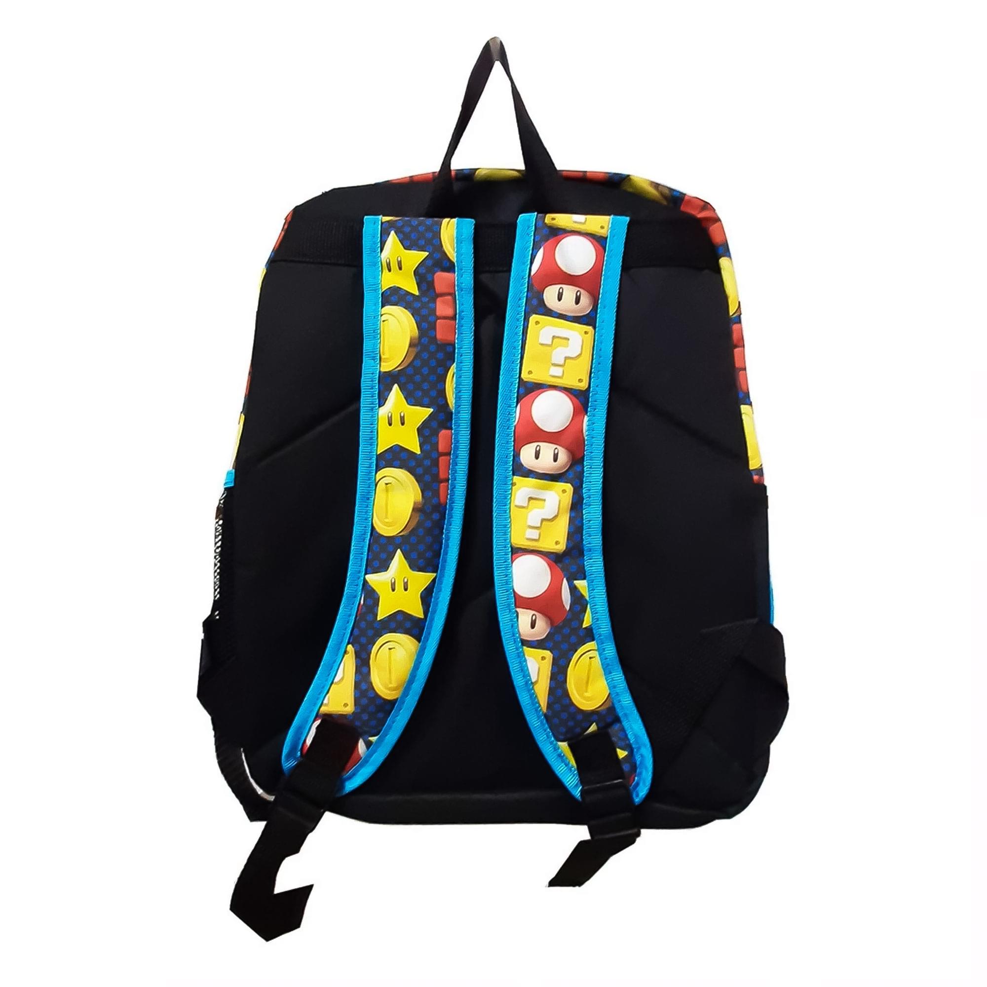 Alt View 1. Super Mario Bros. - Super Mario 12 Inch 3D Molded Kids Backpack - Blue.
