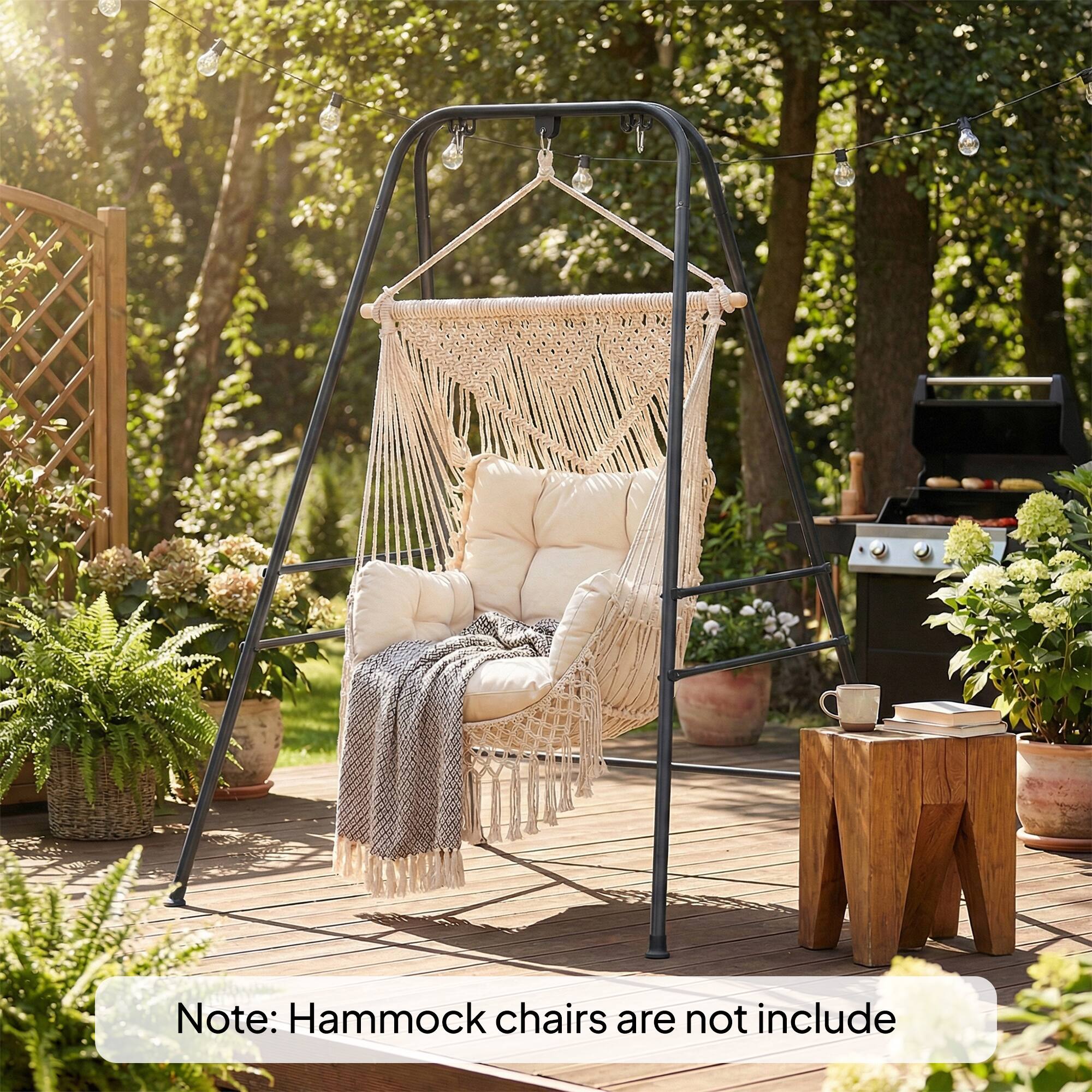 Note: Hammock chairs are not included.