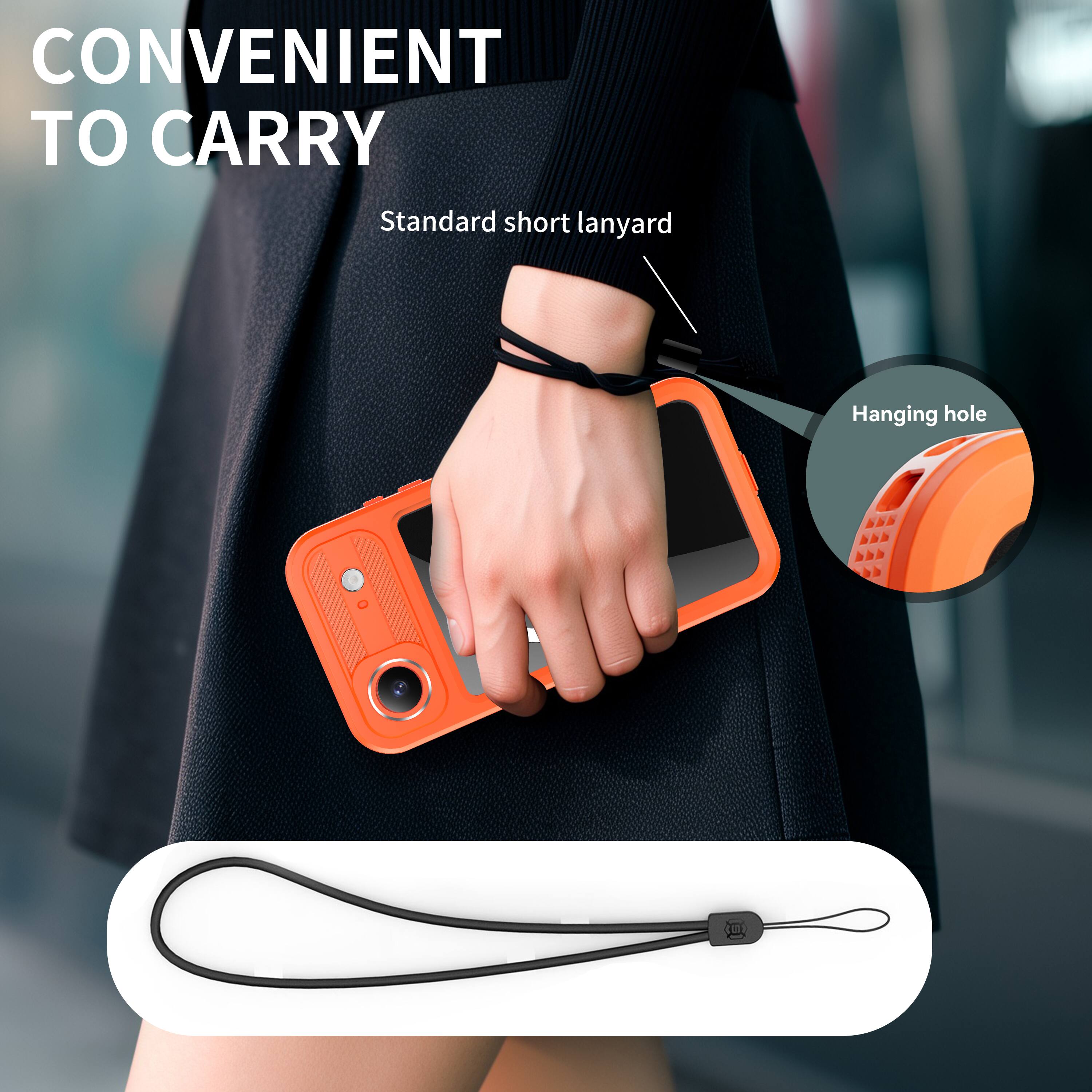 CONVENIENT TO CARRY

Standard short lanyard

Hanging hole