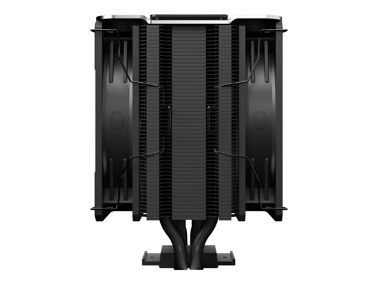 Alt View 10. Cooler Master - Cooler Master V4 Alpha 3DHP Black CPU Cooler, Dual Fans, Quiet, AMD/Intel Compatible - Black.