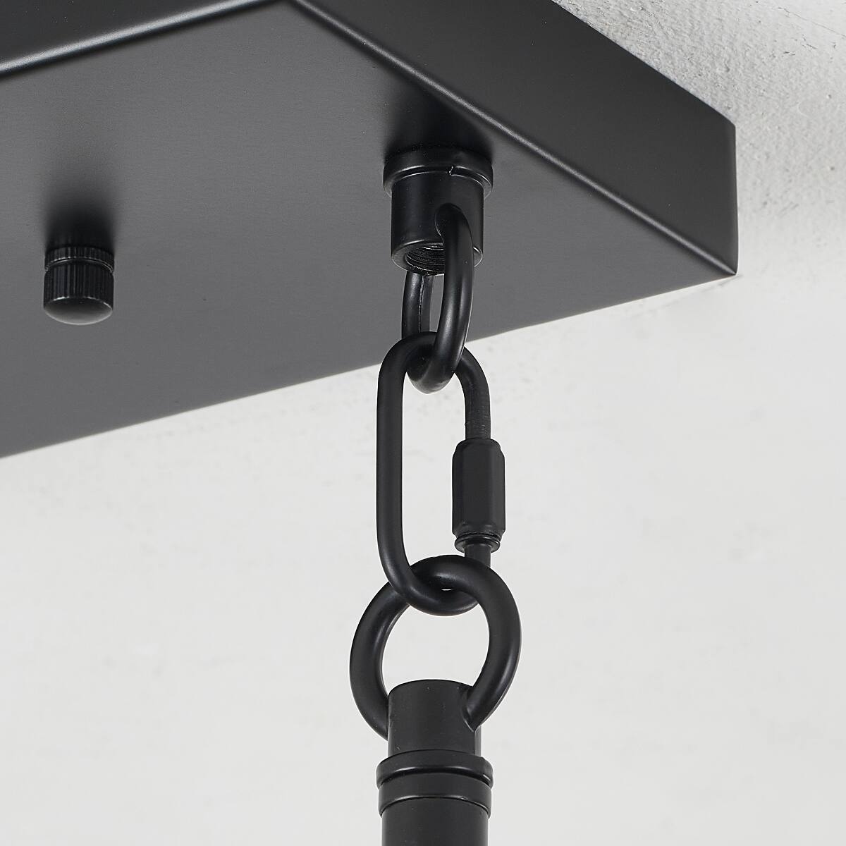 Alt View 9. Loheer - Loheer 5 Light Farmhouse Chandelier, Black Kitchen Island Pendant Light with Adjustable Height.