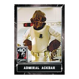 Star Wars ROTJ 40th Anniversary 2023 Topps Card #4 | Admiral Ackbar - Black