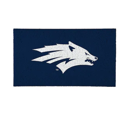 Front. Evergreen Enterprises - Nevada Wolf Pack 16" x 28" Full Color Indoor/Outdoor Logo Turf Mat - Multicolor.