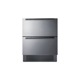 SUMMIT - 27" wide built-in undercounter ADA height 2-drawer outdoor all-refrigerator - Steel