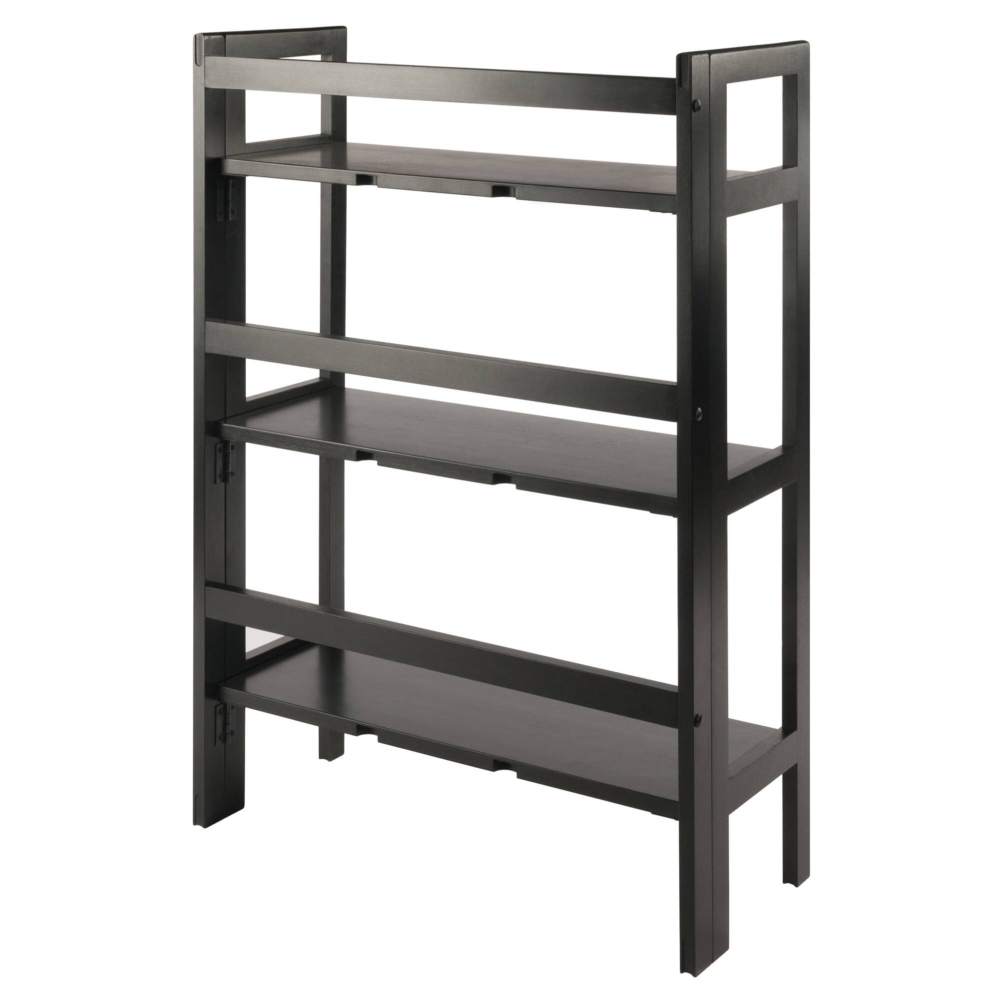 Alt View 7. Winsome Wood - Terry 3-Tier Foldable Shelf, Stackable - Black.