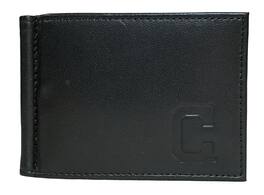 Rico Industries - Cleveland C Indians Black Leather Moneyclip Wallet with RFID Blocking Shield Technology - Multi