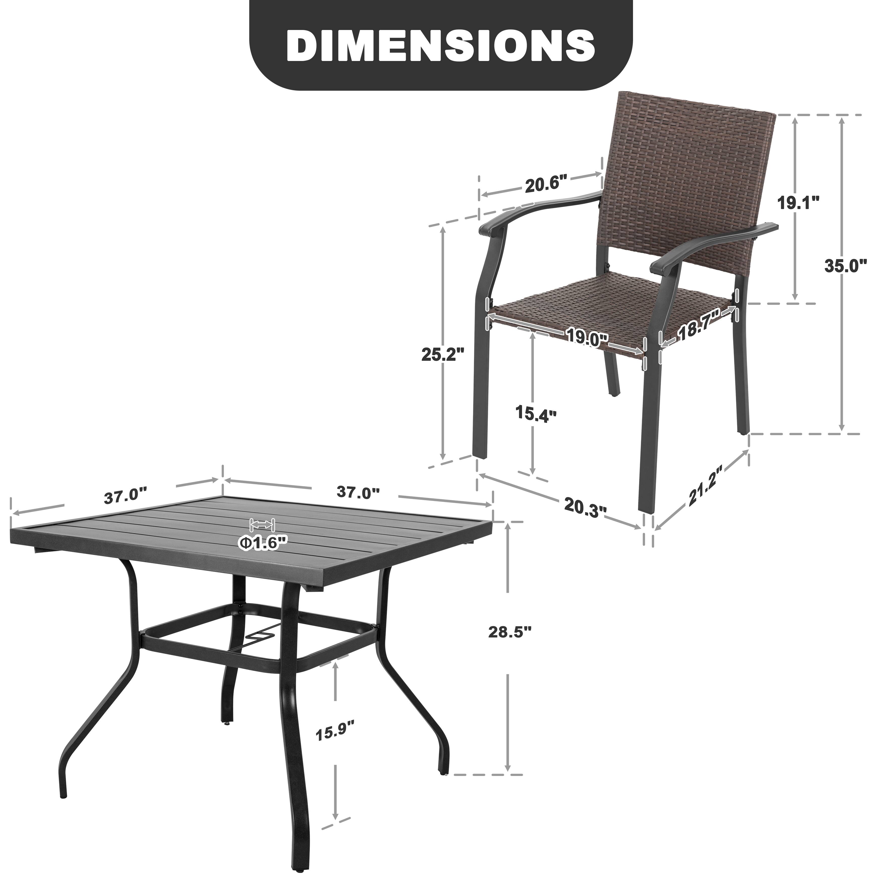 DIMENSIONS  
20.6" 19.1" 35.0" 25.2" 19.0" 18.7" 15.4" 37.0"  
1.6" 37.0" 20.3" 21.2" 28.5" 15.9"