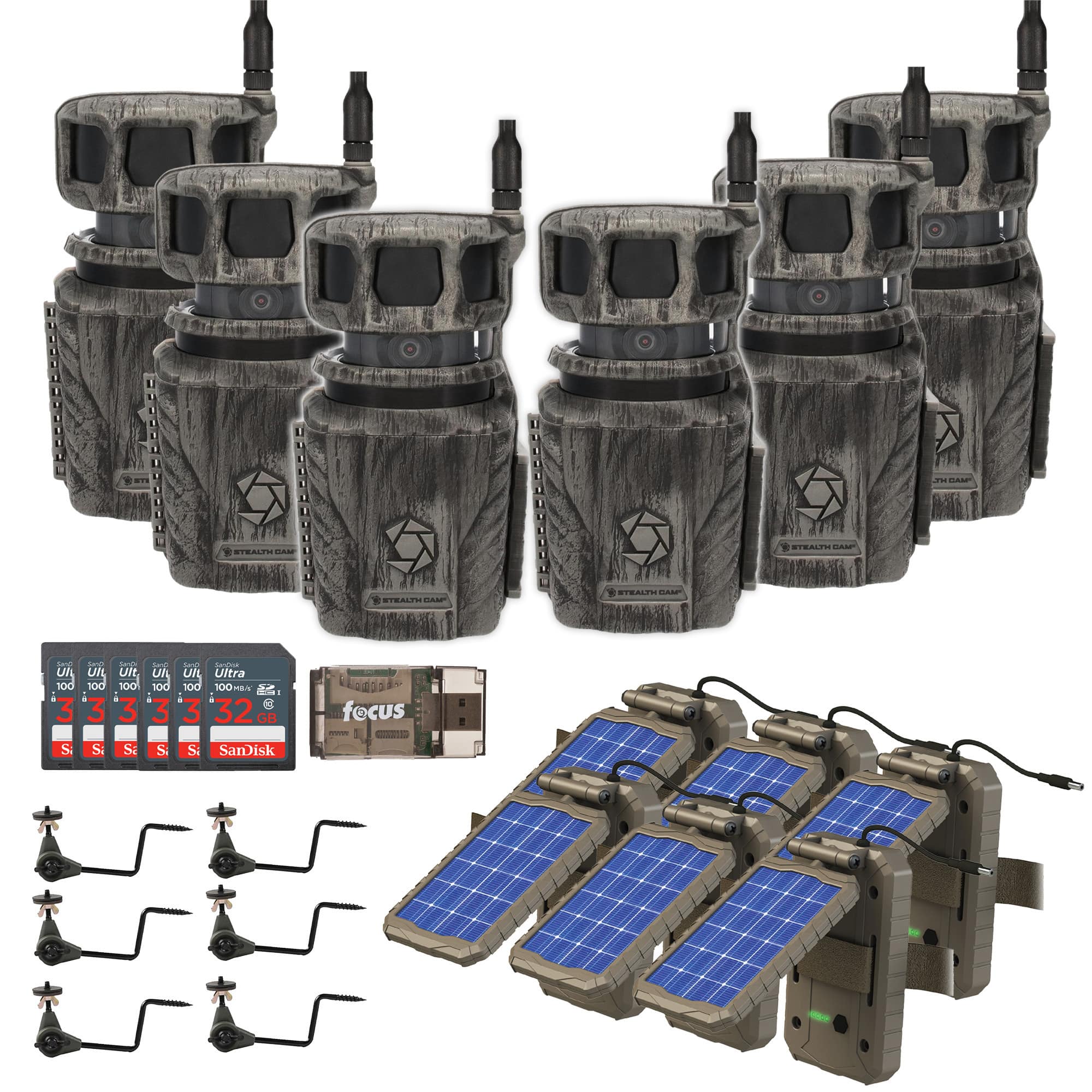 Stealth Cam - Revolver 36MP Pro 360 Degree Cellular Trail Camera Bundle