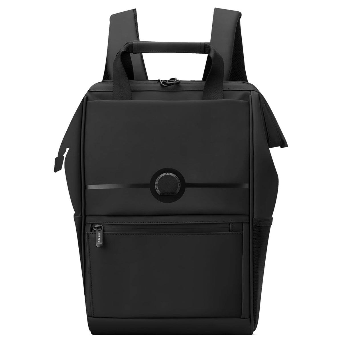 Front. Delsey - Delsey Turenne Soft Laptop Backpack Tote - Black.