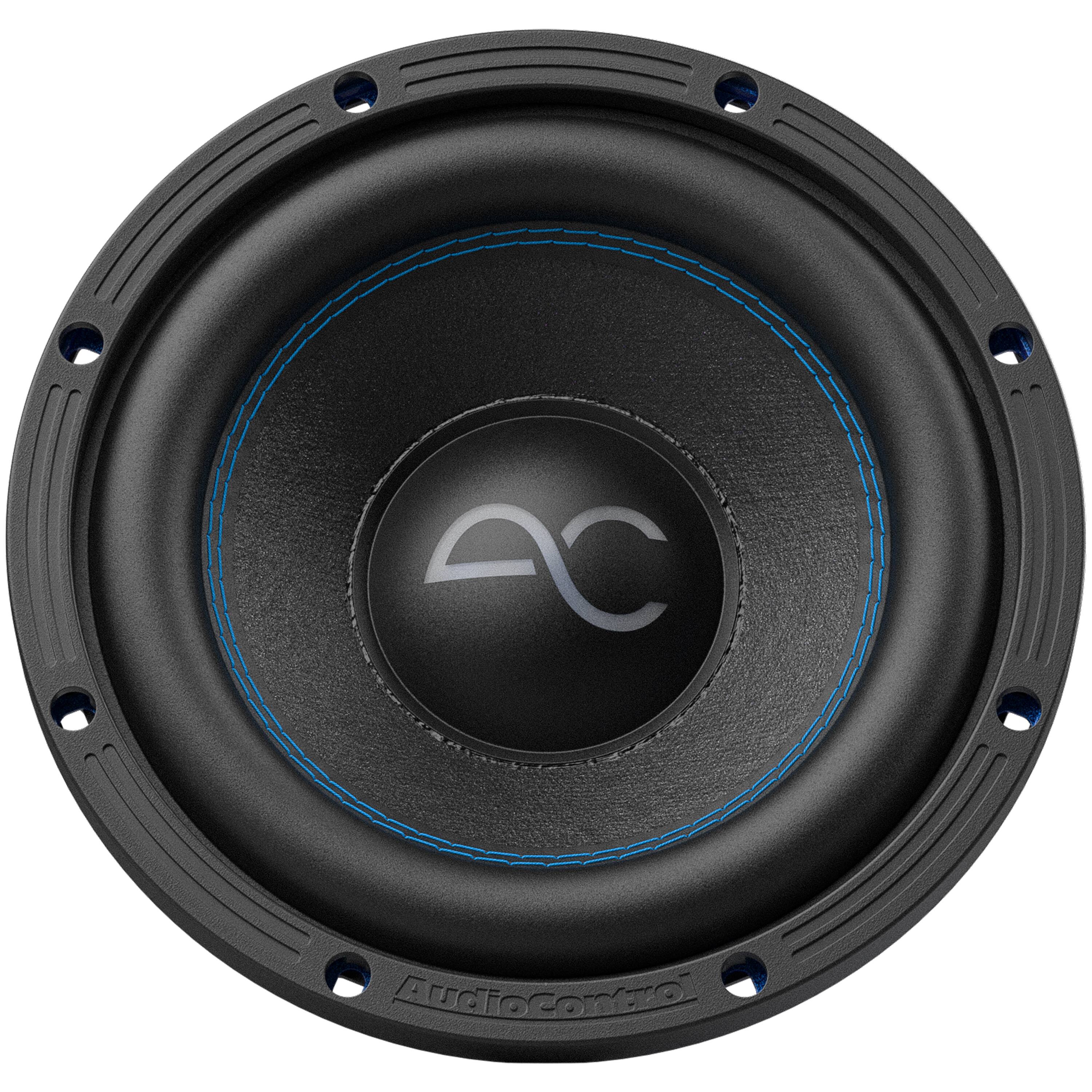 Front. AudioControl - Spike Series 8” Single-Voice-Coil 2-Ohm High-Performance Subwoofer - Black/Blue.
