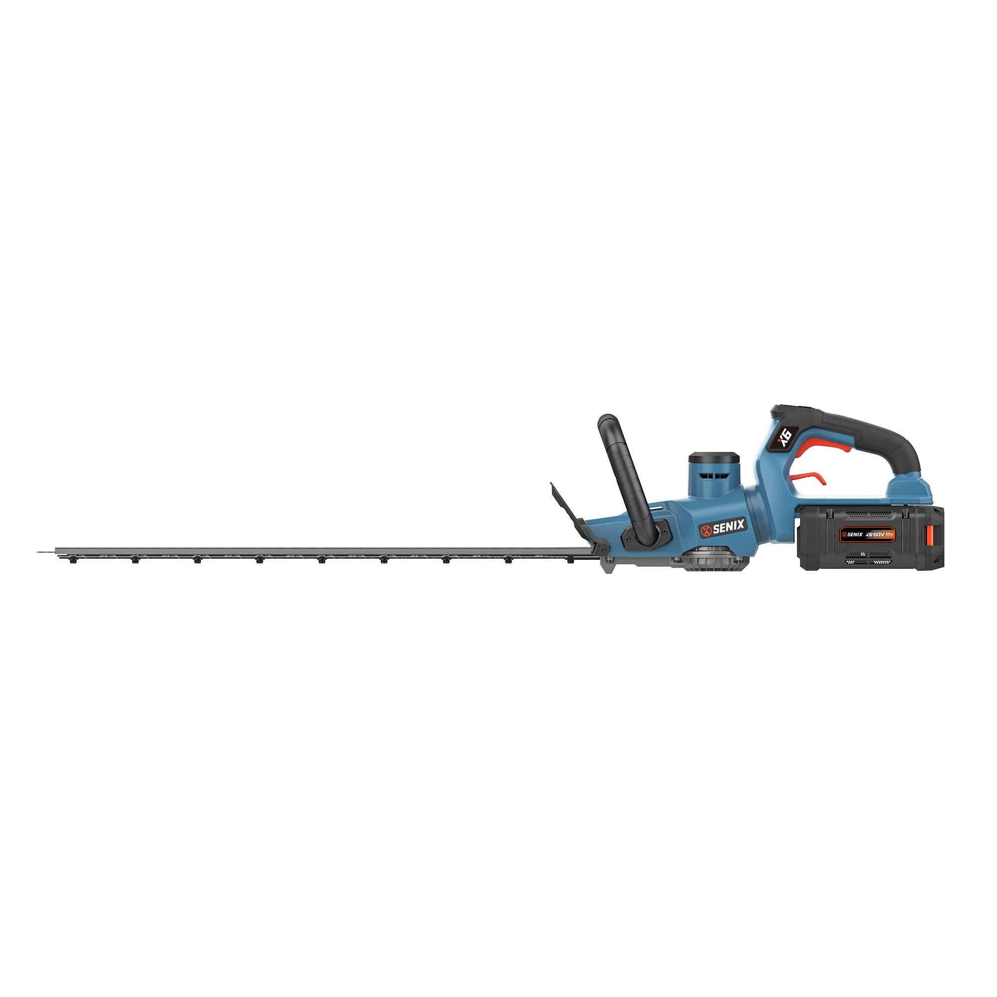 Alt View 10. SENIX - X6 60V Max* 26" Cordless Hedge Trimmer, Brushless (3.0 Ah Battery & Charger Included) - Blue.