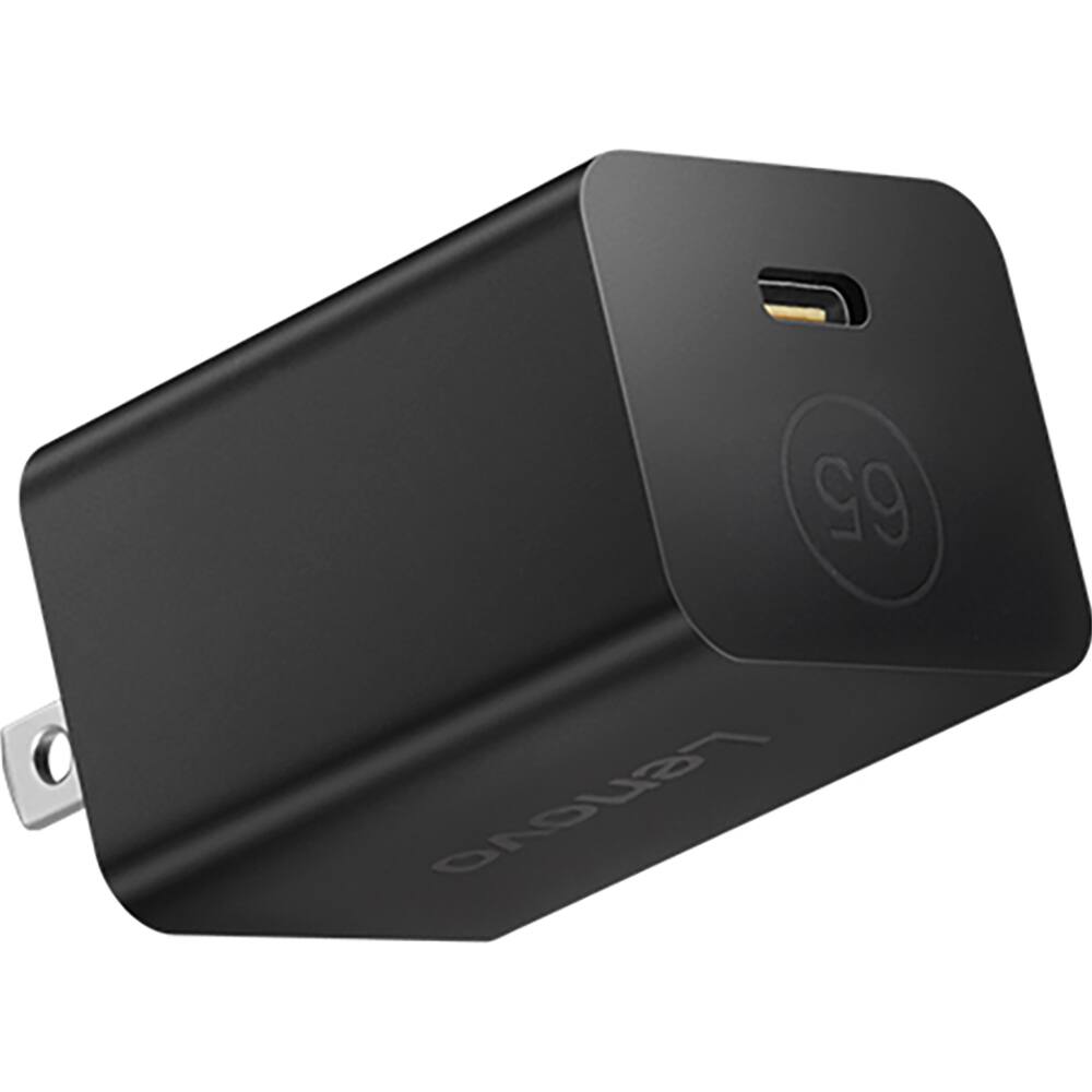 Alt View 3. Lenovo - Nano 65W USB-C GaN Adapter 40AWGN65US - Black.