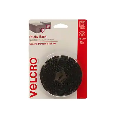 **Sticky Back**
**Sujetadores Sticky Back**
**General Purpose Stick On**
**VELCRO**
**75 Cincis**
**5/8"**
