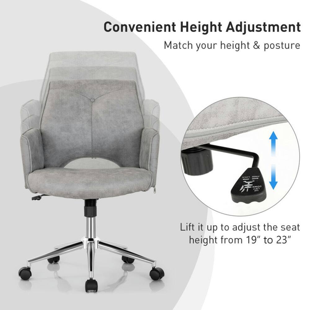 Convenient Height Adjustment  
Match your height & posture  

Lift it up to adjust the seat height from 19" to 23"