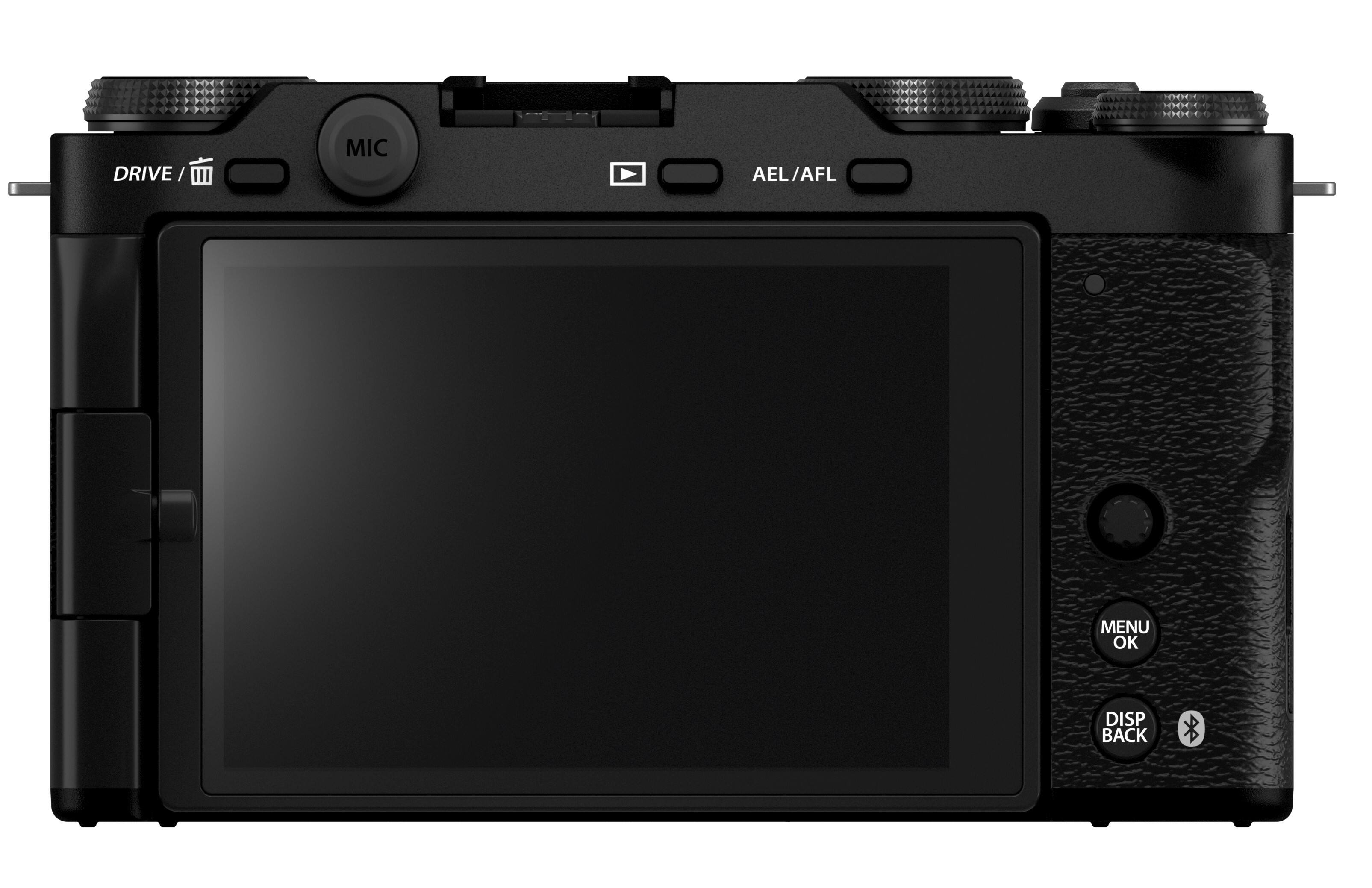 The text on the image reads: "DRIVE / III MIC AEL/AFL MENU OK DISP BACK." This text is likely related to the camera's settings and functions.