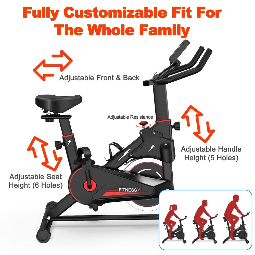 Fully Customizable Fit For The Whole Family  
Adjustable Front & Back  
Adjustable Resistance  
Adjustable Handle Height (5 Holes)  
Adjustable Seat Height (6 Holes)  
FITNESS