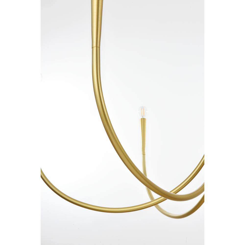 Back. Living District - Layne 50 inch chandelier in Brass - Brass.
