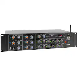 Pyle - 12 Channel Audio Karaoke Mixer Amplifier - Black
