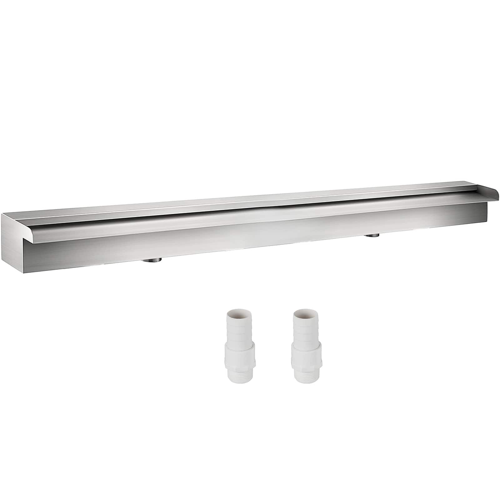 "VEVOR - Pool Fountain Stainless Steel Pool Waterfall Spillway with Pipe Connector Rectangular Garden Outdoor (59.1\"") - Silver" price history on PriceWatchPro