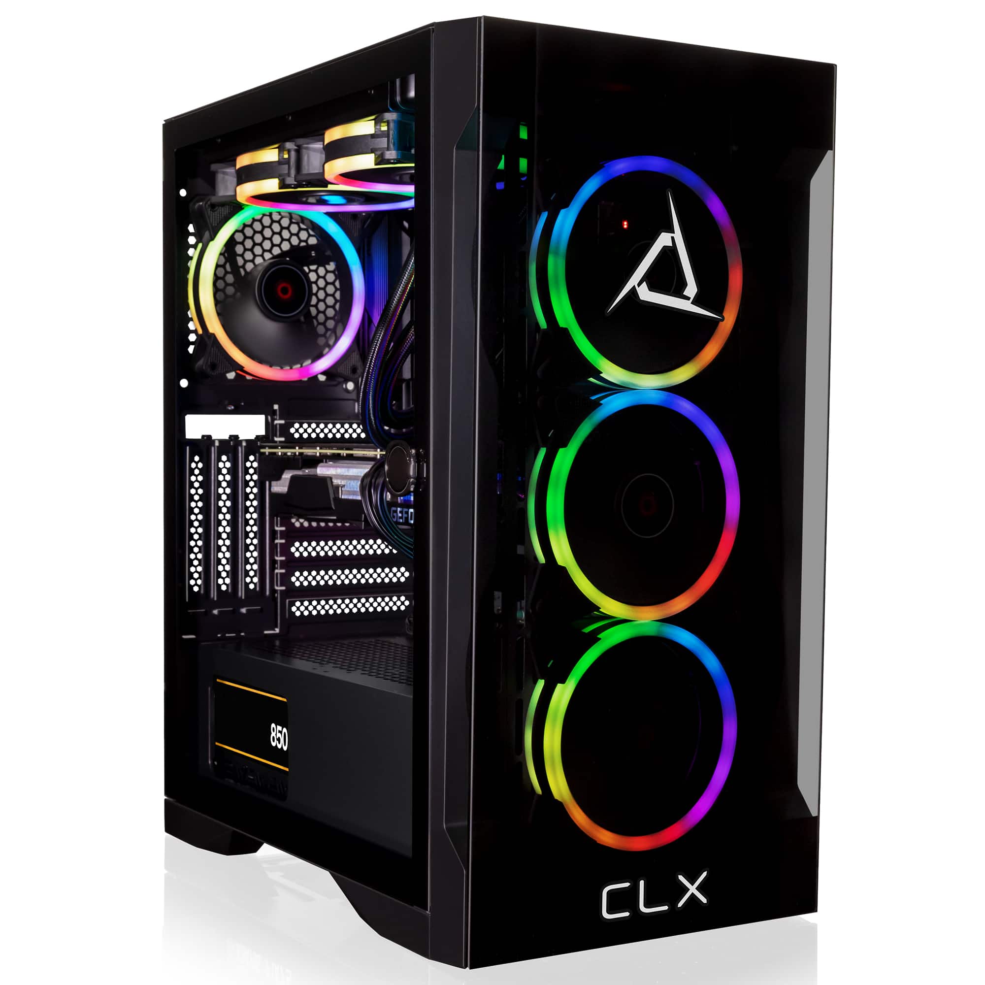 CLX - SET Gaming Desktop - AMD Ryzen 7 9700X - 32GB DDR5 5600 Memory - GeForce RTX 5060 Ti 16GB - 2TB NVMe M.2 SSD - Black
