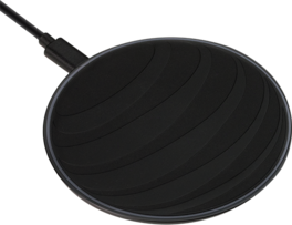 AT&T - Wireless Charge Pad Fast Charges Up To 15W Black - Black