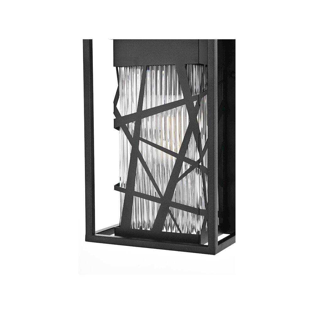 Alt View 1. Elegant Lighting - Eyre 7 inch Outdoor Pendant in Black - Black.