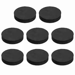 Unique Bargains - Single Sided Speaker Isolation Pads 55x12mm Round EVA Acoustic Foam Anti-Vibration Feet for Speaker Subwoofer, 8pcs - Black